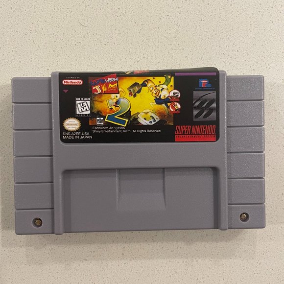 Other - Earthworm Jim 2  (SUPER NINTENDO SNES) Game Cart